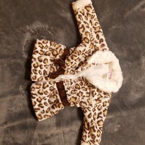 Stylish Leopard Print Baby Coat, Size 18mo